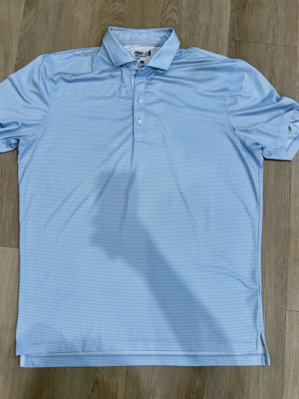 Men's Johnnie-O Light Blue Performance Polo Golf Shirt